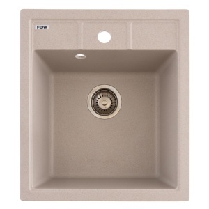 FCB-4651BA/1, Chiuveta de bucatarie din granit cu o cuva, seria BRICK, Aventa, 460x515x200 mm, FLOW