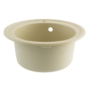 FCB-510SI/1, Chiuveta de bucatarie din granit cu cuva rotunda, seria SUN, Ivory, 510x200 mm, FLOW - Img 2