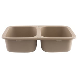 FCB-7647TS/2, Chiuveta de bucatarie din granit cu doua cuve, seria TWINS, Sahara, 765x470x190 mm, FLOW - Img 2