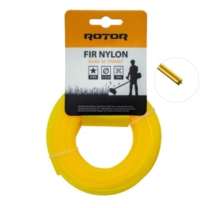 Fir nylon profil stea 2,7 mm x 15 m pentru motocoasă ROTOR