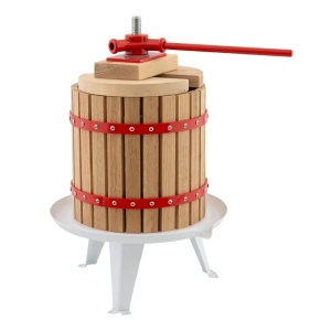 Presa manuala pentru fructe ROTOR FP-6, 6 L, cuva Ø19,7 cm, lemn masiv de stejar, fonta si otel - Img 1