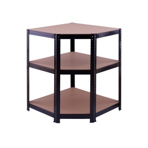 Raft de colț negru 70x45x180 cm pentru depozitare ROTOR - Img 5