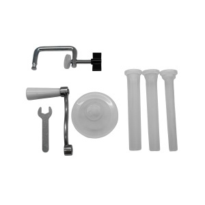 Aparat manual de facut carnati ROTOR RY-2003, 1,5 kg, orizontal, inox alimentar, 3 palnii, fixare pe masa cu ventuza - Img 3