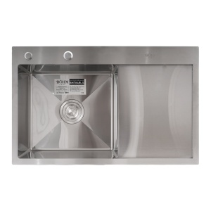 Chiuvetă de bucătărie din inox alimentar SUS304 – BÖHM BH7849LS SATIN 780 × 490 × 215 mm - Img 2