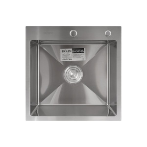 Chiuvetă de bucătărie din inox alimentar SUS304 BH5050S BÖHM Satin 500X500X215 mm - Img 2