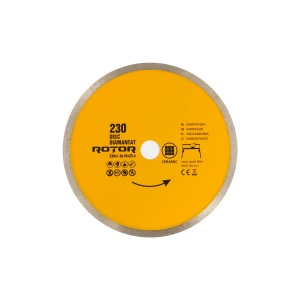 Disc diamantat continuu ROTOR 230x1.6x10x25.4 mm pentru ceramica - Img 2