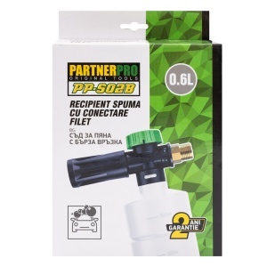 Duză de spumă cu recipient, conectare filet PARTNERPRO PP-S02B 600 ml - Img 5