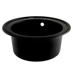 FCB-510SBA/1, Chiuveta de bucatarie din granit cu cuva rotunda, seria SUN, Black/Anthracite, 510x200 mm, FLOW - Img 2