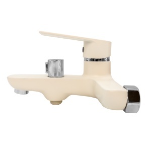 FL 183-FW439ZW, Baterie cada bej cu para de dus alba, zinc FLOW - Img 3