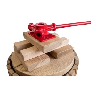 Presa manuala pentru fructe ROTOR FP-40, 40 L, cuva Ø34,8 cm, lemn masiv de stejar, fonta si otel - Img 2