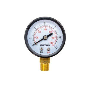 RM-50/12R, Manometru radial apa 0-12 bar, 50 mm, conexiune 1/4", ROTOR - Img 2