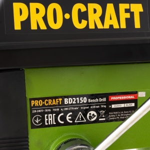 BD2150 bormasina de banc fixa cu coloana PROCRAFT, 67 kg , Putere 750W - Img 6