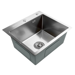 Chiuveta bucatarie BÖHM BH5045SD, inox alimentar SUS304, 500 x 450 x 220 mm, finisaj Satin, sifon inclus