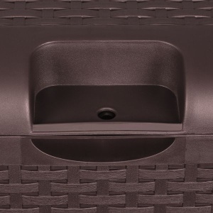 Cutie de depozitare TOUGH MASTER TM-SBR46H, 460L, stil ratan, culoare cafea, cu balamale - Img 3