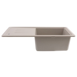 FCB-7843SLA/1T, Chiuveta de bucatarie din granit cu o cuva si scurgator, seria SLIM LONG, Avena, 780x435x200 mm, FLOW - Img 2