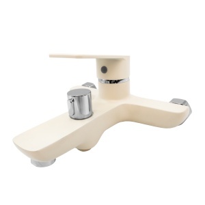 FL 183-FW439ZW, Baterie cada bej cu para de dus alba, zinc FLOW - Img 2