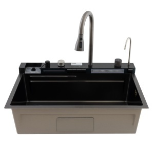 MH7546-SET-06 Chiuveta multifunctionala din inox nano black, honeycomb, seria Decor MIXXUS - Img 5