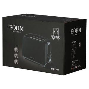 Prajitor de paine BÖHM HOME BTP75HB, 650-750 W, 7 niveluri de prajire, negru - Img 14
