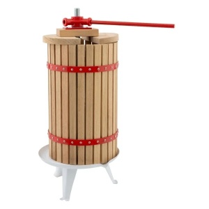 Presa manuala pentru fructe ROTOR FP-30, 30 L, cuva Ø30,5 cm, lemn masiv de stejar, fonta si otel