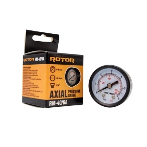 RM-40/6A, Manometru axial apa 0-6 bar, 40 mm, conexiune 1/4", ROTOR