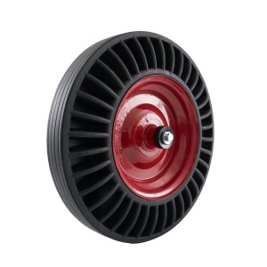  Roată pentru roabă cauciuc plin cu rulment + ax 16 x 102 mm ELEFANT ERCP-4.00-8 - Img 2