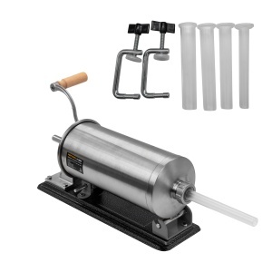 Aparat manual de facut carnati ROTOR RY-2006PA, orizontal, 3,5 kg, inox alimentar, cuva rabatabila, 4 palnii, fixare pe masa cu cleme