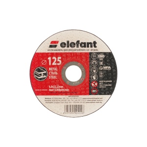 disc abraziv pentru slefuit metal ELEFANT 125*6,0*22,23 (T27) - Pachet 30 bucati