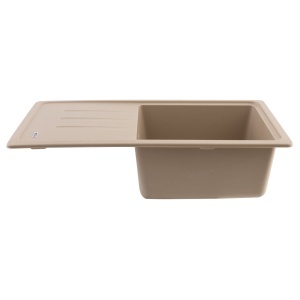 FCB-7843SLS/1T, Chiuveta de bucatarie din granit cu o cuva si scurgator, seria SLIM LONG, Sahara, 780x435x200 mm, FLOW - Img 2