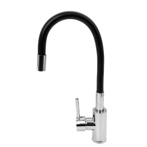 FL XI-CD451ZB, Baterie bucatarie cu pipa flexibila, zinc, negru, FLOW - Img 2