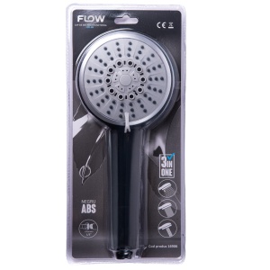 FPD-3B Cap de duș multifuncțional 3 în 1, negru ABS, FLOW