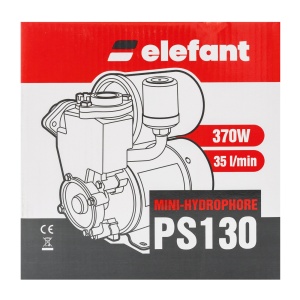 Mini hidrofor Elefant PS130, 370W, debit 40 l/min, inaltime refulare 40 m, turbina bronz - Img 5