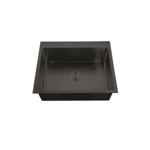 MIXXUS HM5843-215 NANO-BLACK (3.0/0.8) chiuveta bucatarie din inox