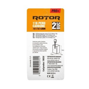 Perii de carbune ROTOR 11B pentru rotopercutor demolator / flex 230, 7 x 17 x 14 mm, set 2 bucati - Img 3