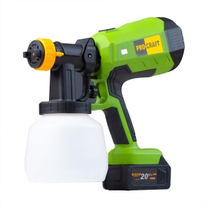 Pistol de vopsit pe acumulator PROCRAFT PSE40, 20 V, Brushless, debit vopsea 750 ml/min, 4 duze - Img 1
