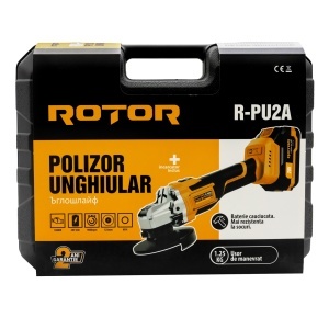 Polizor unghiular cu acumulator ROTOR R-PU2A 20V / 2Ah, brushless - Img 10