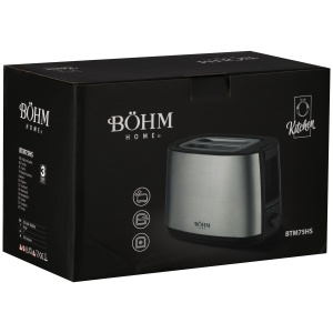 Prajitor de paine BÖHM HOME BTM75HS, 650-750 W, 7 niveluri de prajire, otel inoxidabil, crom - Img 14