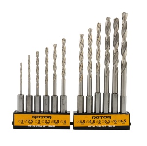 Set burghie metal, HEX, 12 piese ROTOR RBM12