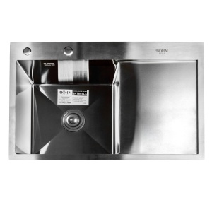 Chiuvetă de bucătărie din inox alimentar SUS304 – BÖHM BH7849LS SATIN 780 × 490 × 220 mm - Img 4