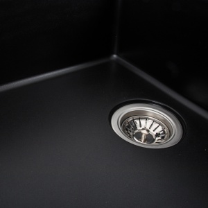 Chiuveta de bucatarie Elefant Premium Roma Negru metalic, 775x500 mm - Img 6
