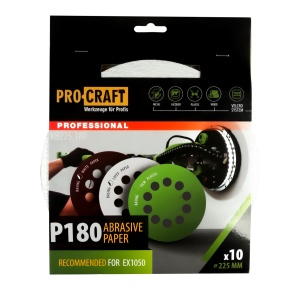 Disc abraziv pentru slefuitor cu excentric KB225.180 (Set 10 buc) Diametru: 225 mm, Granulatie: P180 - Img 1