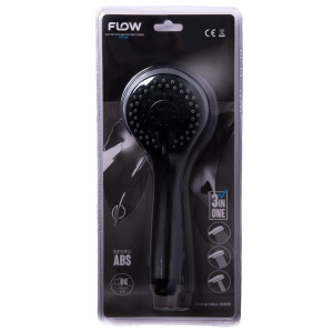 FPD-2B Cap de duș multifuncțional 3 în 1, negru ABS, FLOW