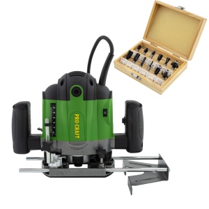 Freza lemn ProCraft POB1700, 1200 W, 26000 RPM, 50 mm Set 12 freze pentru lemn - Img 5