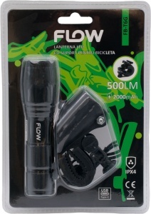 Lanternă LED aluminiu cu zoom și suport bicicletă FLOW FB-T6G - Img 10