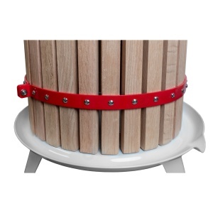 Presa manuala pentru fructe ROTOR FP-40, 40 L, cuva Ø34,8 cm, lemn masiv de stejar, fonta si otel - Img 3