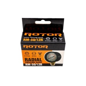 RM-50/12R, Manometru radial apa 0-12 bar, 50 mm, conexiune 1/4", ROTOR - Img 3