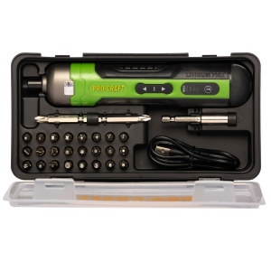 Surubelnita electrica cu acumulator PROCRAFT KS510, 3,6 V / 1,5 Ah, 5 Nm, USB Type-C, 28 biti si cutie de transport - Img 1