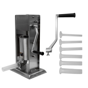 Aparat mecanic de facut carnati ROTOR RML-S3, vertical, 3 L, inox alimentar, cuva basculanta, 6 palnii, actionare prin manivela