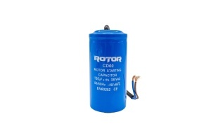 CD60 Condensator cu fire 150µF 50x100 mm 330V ROTOR - Img 1