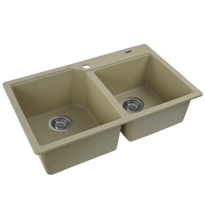 Chiuveta de bucătărie Elefant Premium Harmony , Nisip bej 775x495/420 mm - Img 5