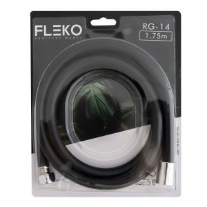 Furtun de dus din silicon negru 175 cm, FLEKO - Img 2